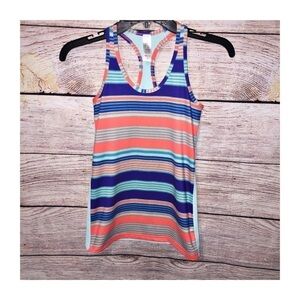 Ivivva Keep Your Cool Striped Racerback Tank Top Size 12